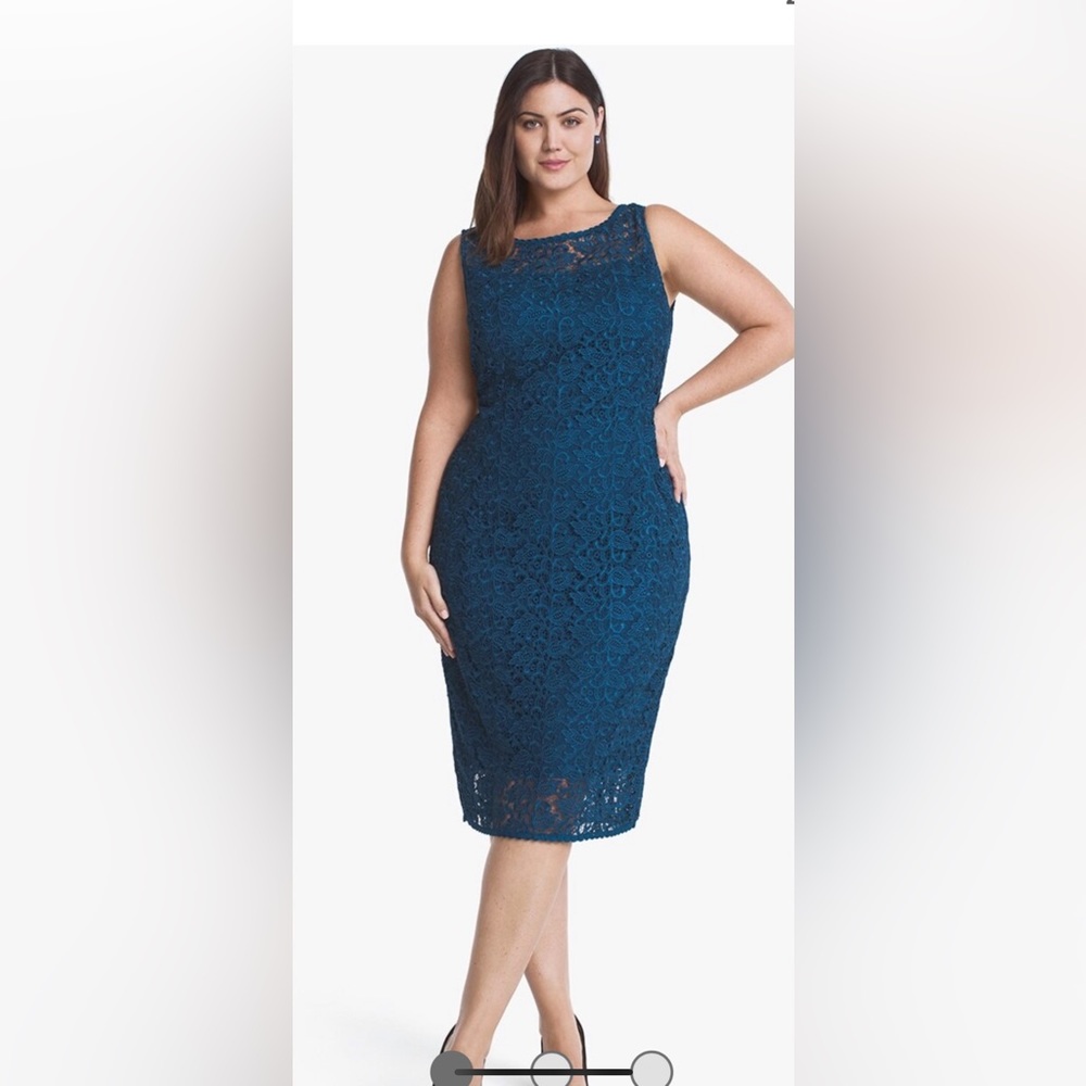 White House Black market Sleeveless sheath lace dress